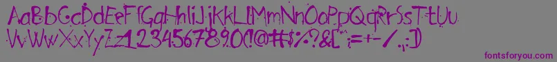 Шрифт ArensdorffInk – фиолетовые шрифты на сером фоне