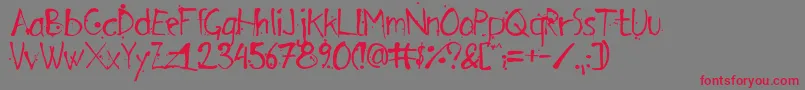 ArensdorffInk Font – Red Fonts on Gray Background