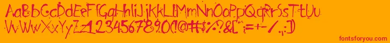 ArensdorffInk Font – Red Fonts on Orange Background