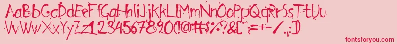 ArensdorffInk Font – Red Fonts on Pink Background