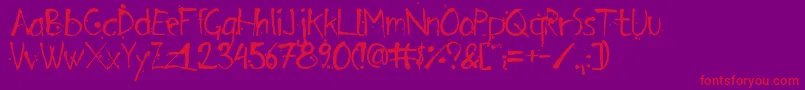 ArensdorffInk Font – Red Fonts on Purple Background