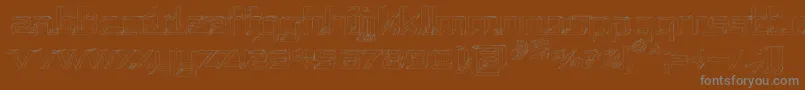 フォントRepusk – 茶色の背景に灰色の文字