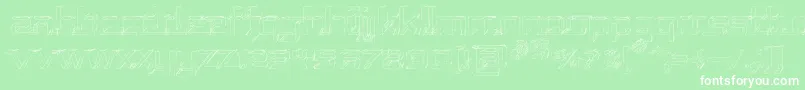 フォントRepusk – 緑の背景に白い文字