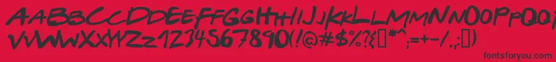 GabrielWeissFriendsFont Font – Black Fonts on Red Background