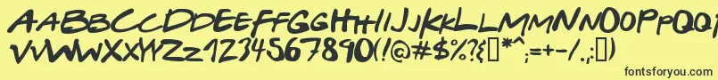 GabrielWeissFriendsFont Font – Black Fonts on Yellow Background