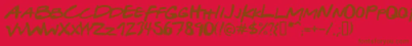 GabrielWeissFriendsFont Font – Brown Fonts on Red Background