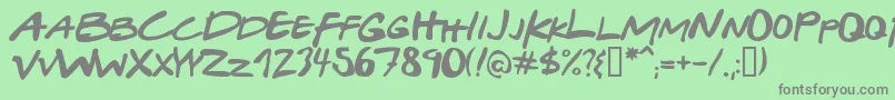 GabrielWeissFriendsFont Font – Gray Fonts on Green Background