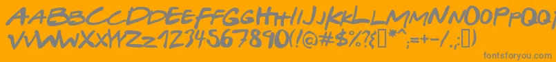 GabrielWeissFriendsFont Font – Gray Fonts on Orange Background