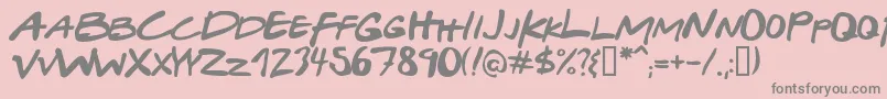 GabrielWeissFriendsFont Font – Gray Fonts on Pink Background