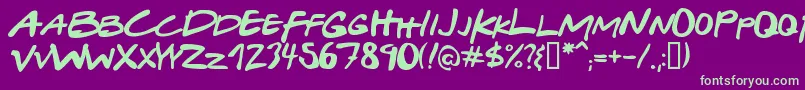 GabrielWeissFriendsFont Font – Green Fonts on Purple Background