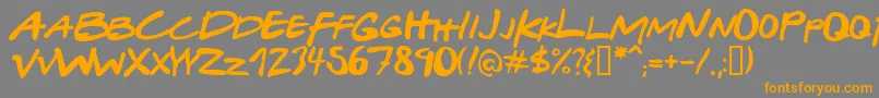 GabrielWeissFriendsFont Font – Orange Fonts on Gray Background