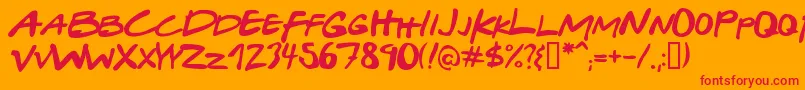 GabrielWeissFriendsFont Font – Red Fonts on Orange Background