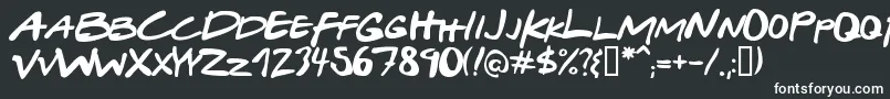 Шрифт GabrielWeissFriendsFont – белые шрифты на чёрном фоне