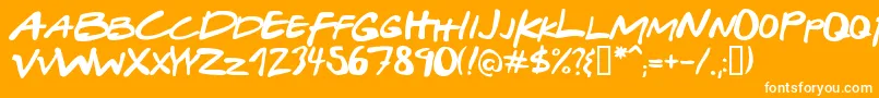 GabrielWeissFriendsFont Font – White Fonts on Orange Background