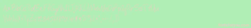 Davyscrappywrit Font – Pink Fonts on Green Background