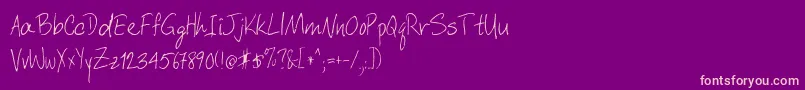 Davyscrappywrit Font – Pink Fonts on Purple Background