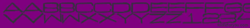 Czcionka Curmudgeonly – czarne czcionki na fioletowym tle