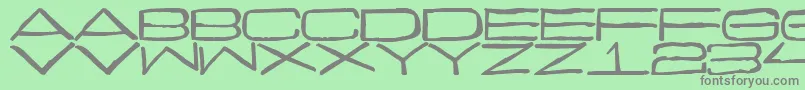 フォントCurmudgeonly – 緑の背景に灰色の文字