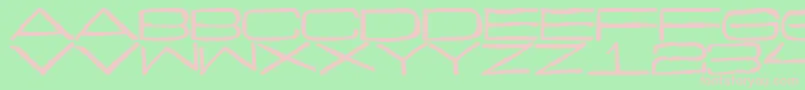 Шрифт Curmudgeonly – розовые шрифты на зелёном фоне