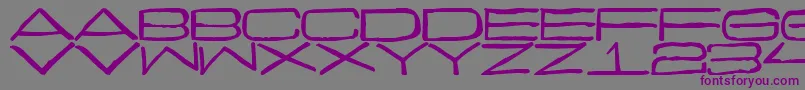 Curmudgeonly Font – Purple Fonts on Gray Background