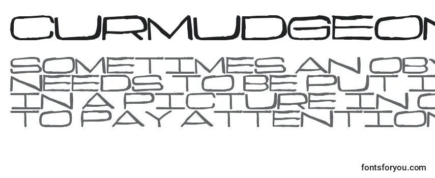 Curmudgeonly Font