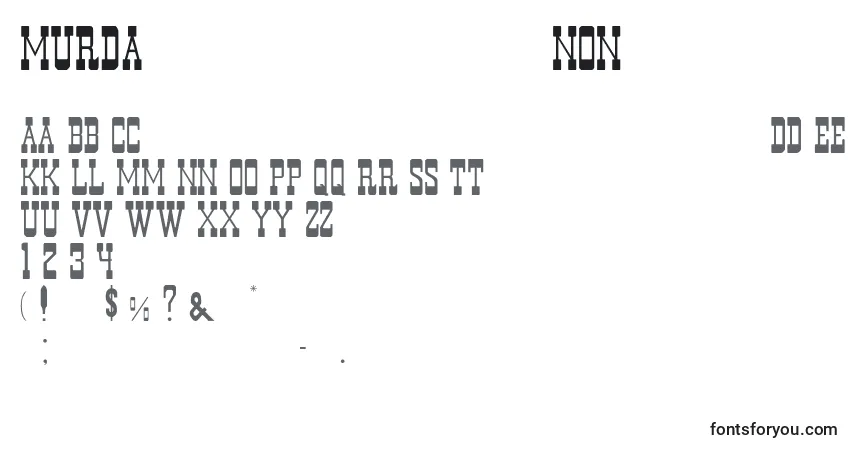 Шрифт MurdanoNormal – алфавит, цифры, специальные символы