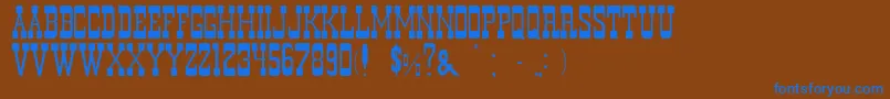 MurdanoNormal Font – Blue Fonts on Brown Background