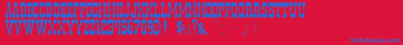 MurdanoNormal Font – Blue Fonts on Red Background