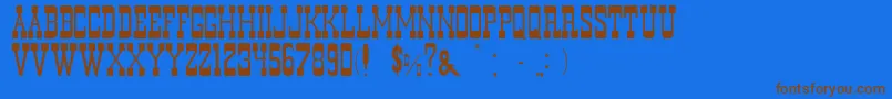 MurdanoNormal Font – Brown Fonts on Blue Background