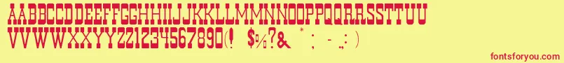 MurdanoNormal Font – Red Fonts on Yellow Background