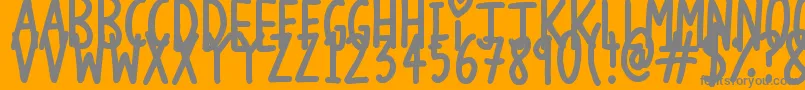 LongLovingLetters Font – Gray Fonts on Orange Background