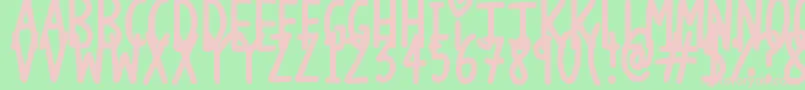 LongLovingLetters Font – Pink Fonts on Green Background