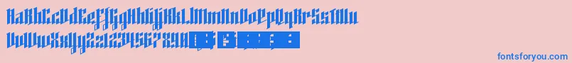 High Voltage Font – Blue Fonts on Pink Background