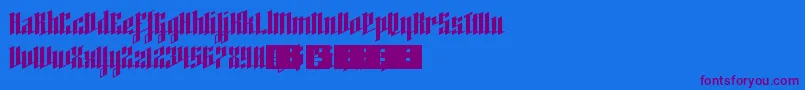 High Voltage Font – Purple Fonts on Blue Background