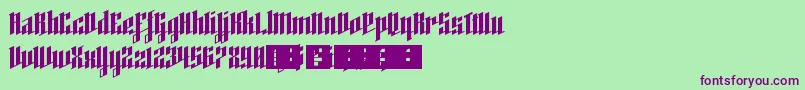 High Voltage Font – Purple Fonts on Green Background