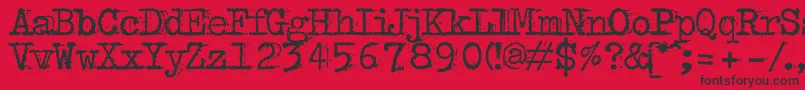 BulkyrefuseTypeNormal Font – Black Fonts on Red Background