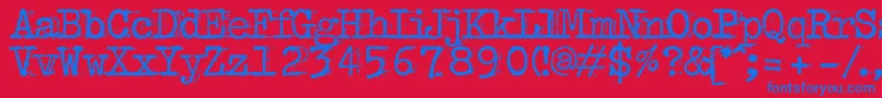 フォントBulkyrefuseTypeNormal – 赤い背景に青い文字