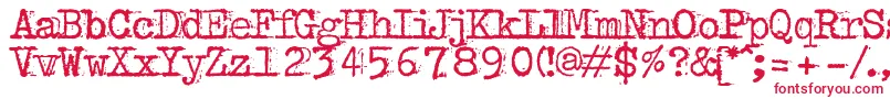 BulkyrefuseTypeNormal Font – Red Fonts on White Background