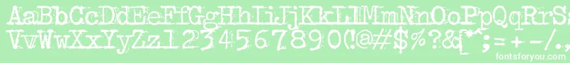 BulkyrefuseTypeNormal Font – White Fonts on Green Background