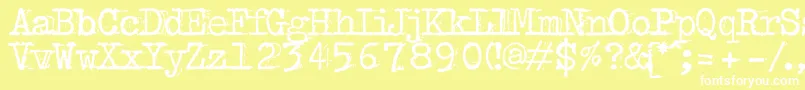 BulkyrefuseTypeNormal Font – White Fonts on Yellow Background