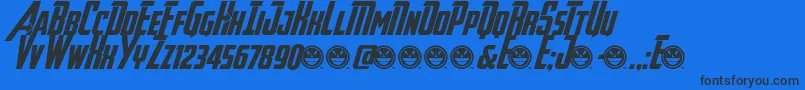 Avengeance Font – Black Fonts on Blue Background