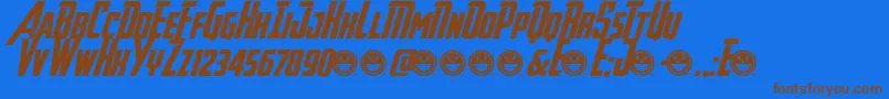 Шрифт Avengeance – коричневые шрифты на синем фоне