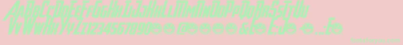 fuente Avengeance – Fuentes Verdes Sobre Fondo Rosa