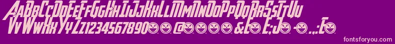 Avengeance Font – Pink Fonts on Purple Background