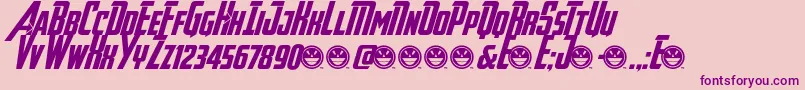 Avengeance Font – Purple Fonts on Pink Background