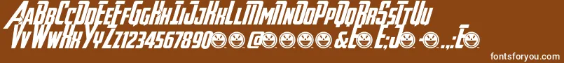 Avengeance Font – White Fonts on Brown Background