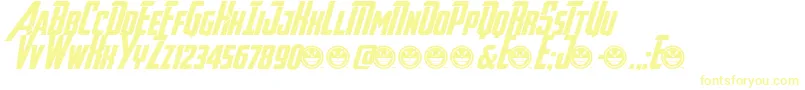 Шрифт Avengeance – жёлтые шрифты