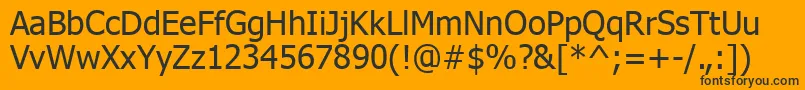 TahomaKoi8 Font – Black Fonts on Orange Background