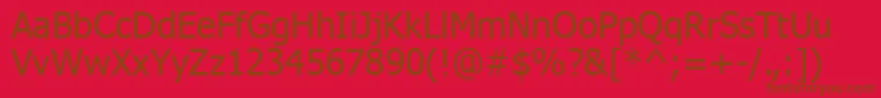 TahomaKoi8 Font – Brown Fonts on Red Background
