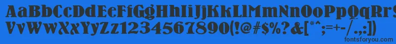 Wooden ffy Font – Black Fonts on Blue Background